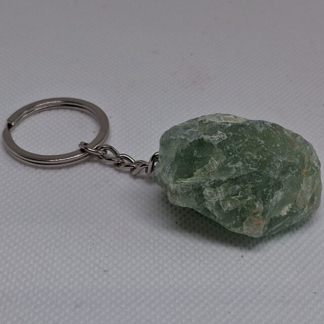 Aventurijn Sleutelhanger | Zilverkleurig | 4 à 5 cm | Geluk, Rust & Balans