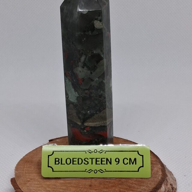 Bloedsteen Toren | 9 cm | Levenskracht, Bescherming & Doorzettingsvermogen