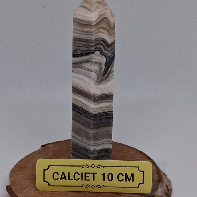 Calciet Toren | 10 cm | Balans, Helderheid & Innerlijke Rust