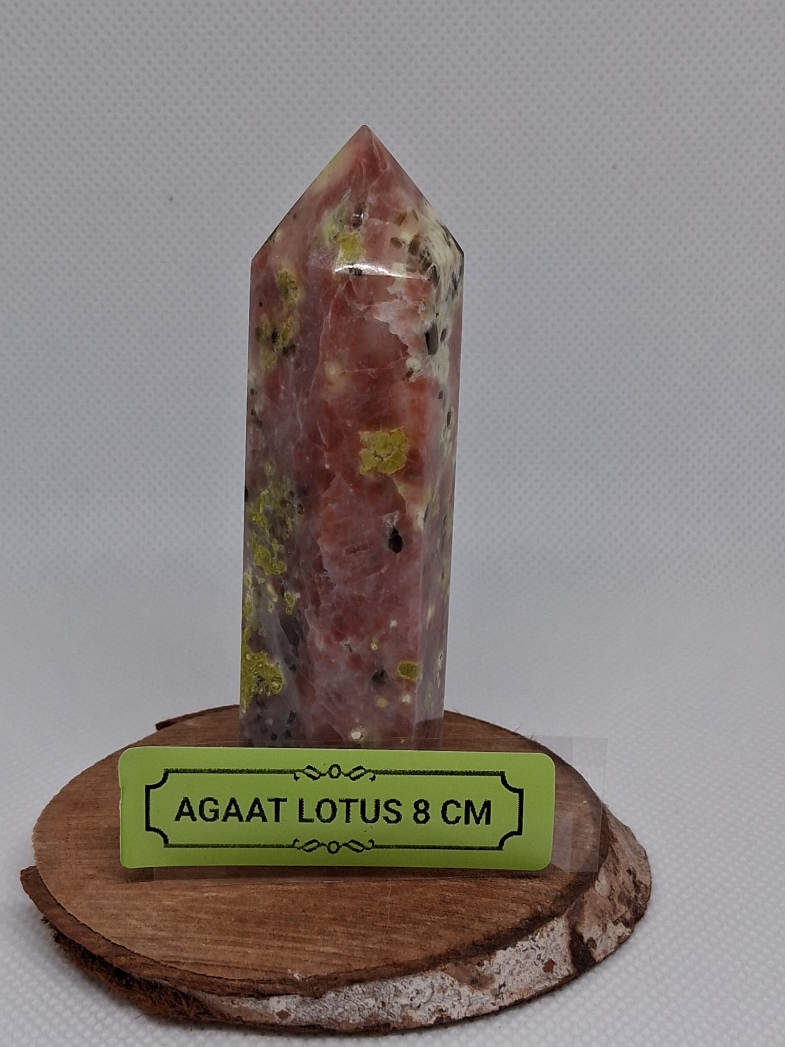 Lotus Agaat Toren | 8 cm | Vrede, Groei & Innerlijke Genezing