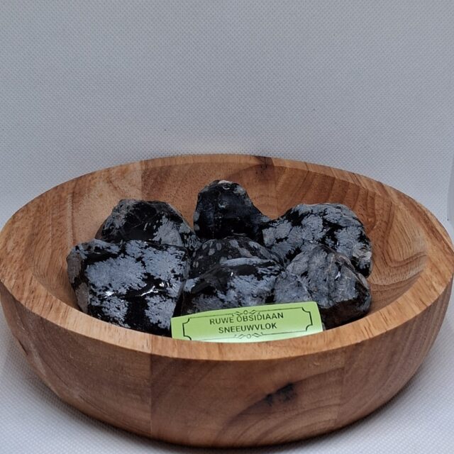 Sneeuwvlok Obsidiaan – Ruwe edelsteen – Bescherming & Zuivering