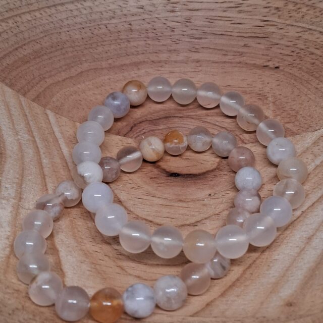 Agaat Bloem (Groei • Zelfontplooiing • Nieuw Begin) Kogel Armband