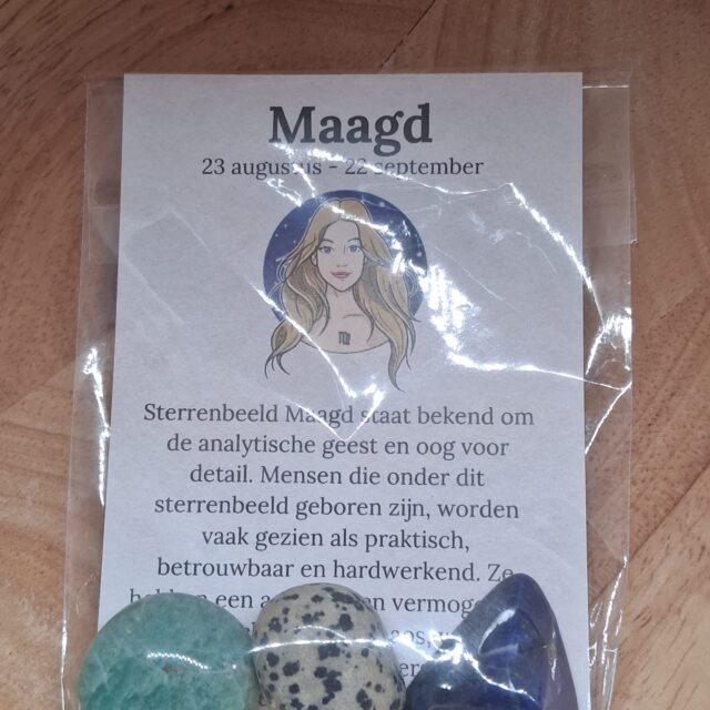 Sterrenbeeld Maagd 23 aug - 22 sept - Amazoniet, Lapis Lazuli, Dalmatier Jaspis