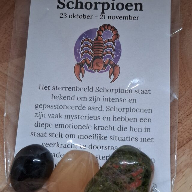 Sterrenbeeld Schorpioen 23 okt - 21 nov - Unakiet, Zwarte Toermalijn, Gele Aventurijn
