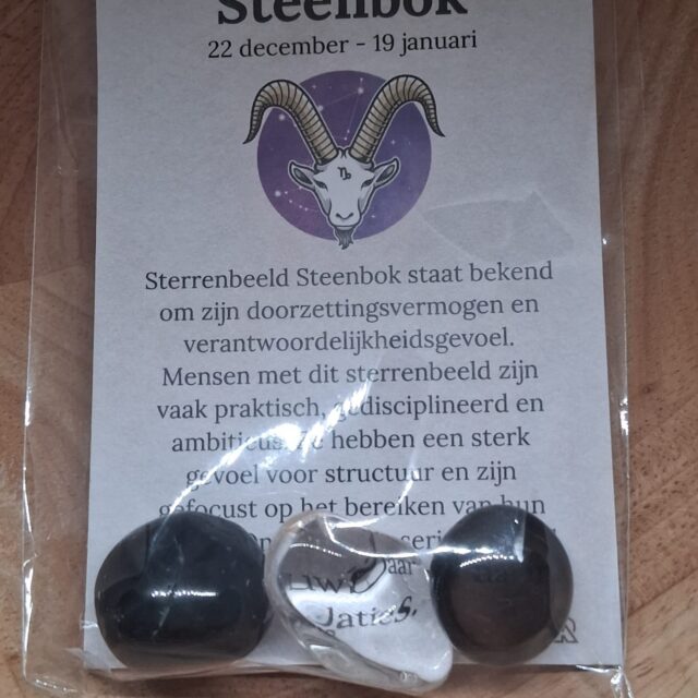 Sterrenbeeld Steenbok 22 dec - 19 jan - Rookkwarts, Bergkristal, Zwarte Toermalijn